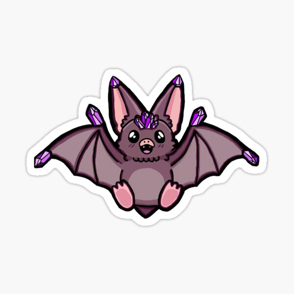 "Echo the Crystal Bat (Purple)" Sticker for Sale by CrystalBeings