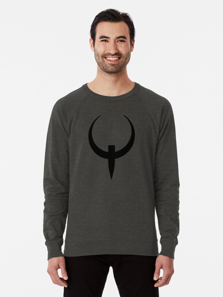 Thumbnail 2 of 5, Lightweight Sweatshirt, Q Cross (in black) designed and sold by ANGELSONLY.