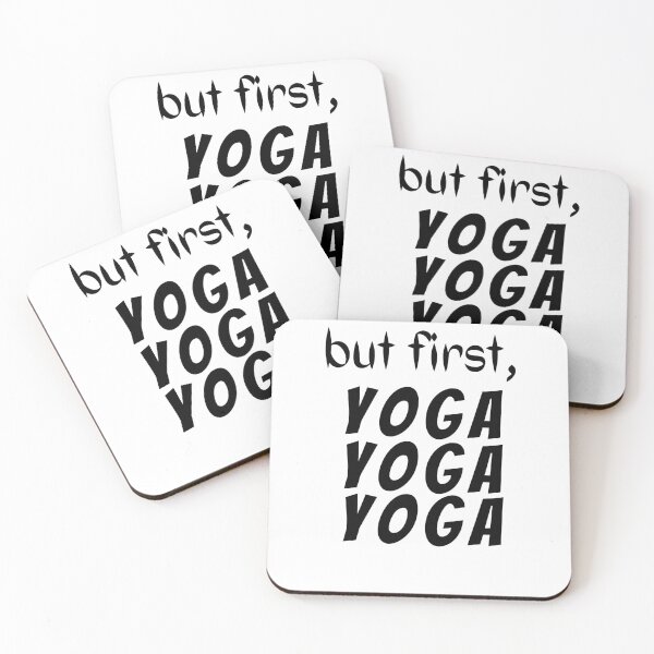 Item preview, okay but first yoga cartoon, yoga tank, yoga tank top, yoga muscle tank designed and sold by Trucker10.