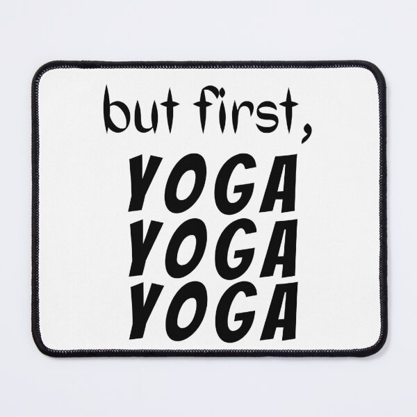 Item preview, okay but first yoga cartoon, yoga tank, yoga tank top, yoga muscle tank designed and sold by Trucker10.
