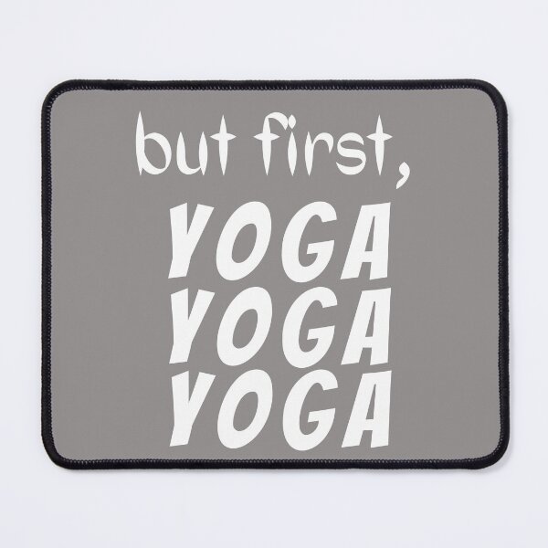 Item preview, okay but first yoga cartoon, yoga tank, yoga tank top, yoga muscle tank designed and sold by Trucker10.