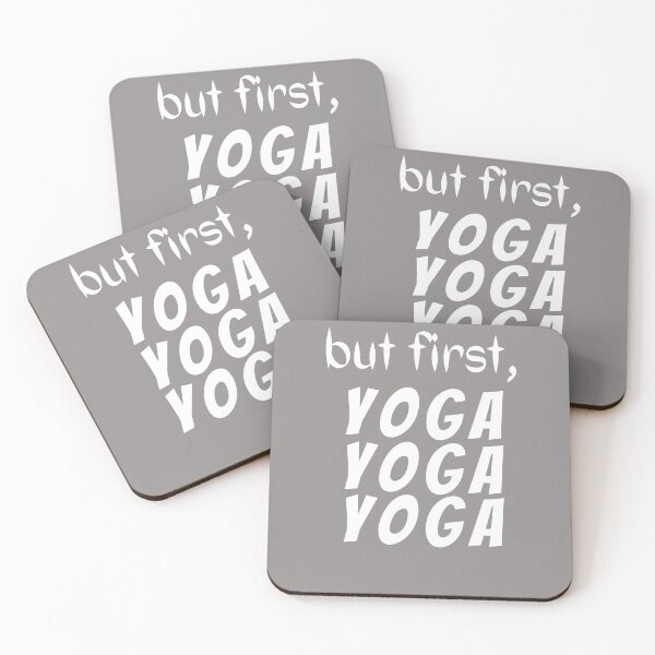 Item preview, okay but first yoga cartoon, yoga tank, yoga tank top, yoga muscle tank designed and sold by Trucker10.