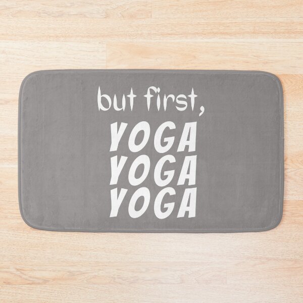 Item preview, okay but first yoga cartoon, yoga tank, yoga tank top, yoga muscle tank designed and sold by Trucker10.