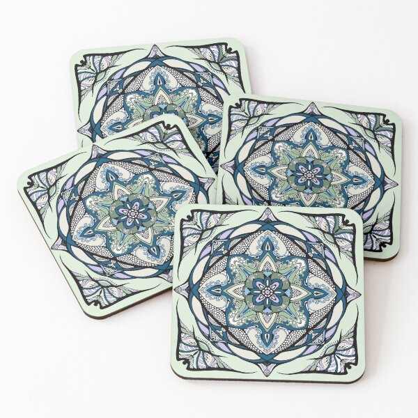 Item preview, light Green vector mandala designed and sold by MandalaFlowerArt.