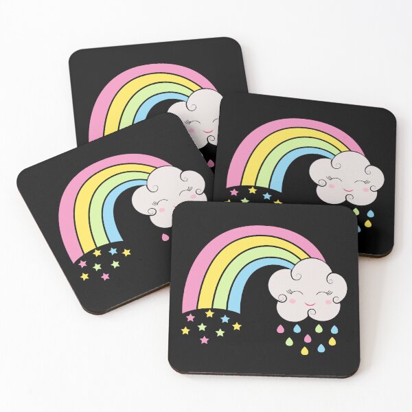 Item preview, Kawaii Rainbow with Cloud - Cute Kawaii designed and sold by ReesDesigns.