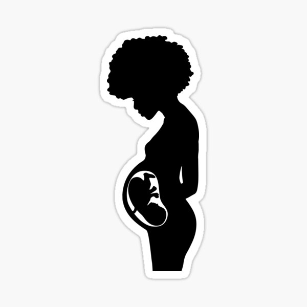 Item preview, Black pregnant woman  designed and sold by Rosaliartbook.