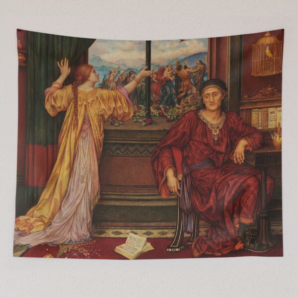 Item preview, The Gilded Cage | Evelyn de Morgan | 1919 Pre-Raphaelite Art designed and sold by CJET.