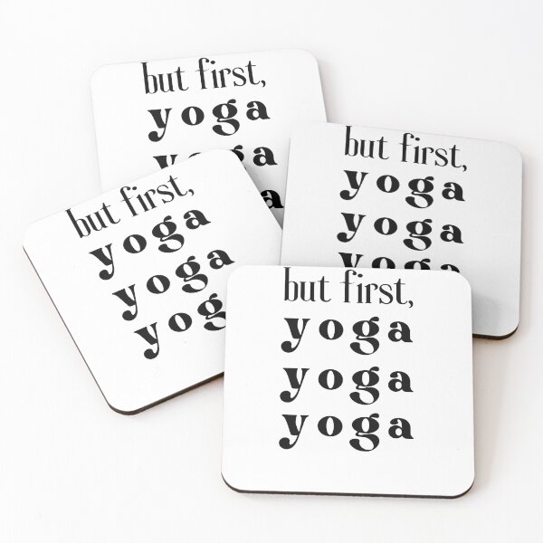 Item preview, okay but first yoga cartoon, yoga tank, yoga tank top, yoga muscle tank designed and sold by Trucker10.