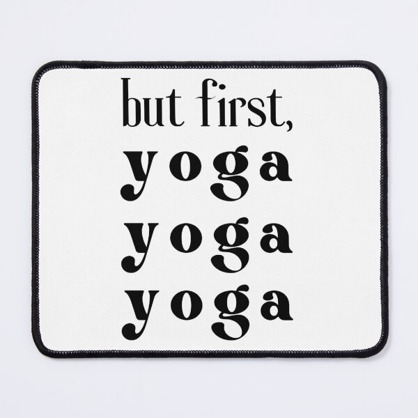 Item preview, okay but first yoga cartoon, yoga tank, yoga tank top, yoga muscle tank designed and sold by Trucker10.
