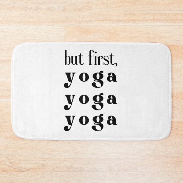 Item preview, okay but first yoga cartoon, yoga tank, yoga tank top, yoga muscle tank designed and sold by Trucker10.