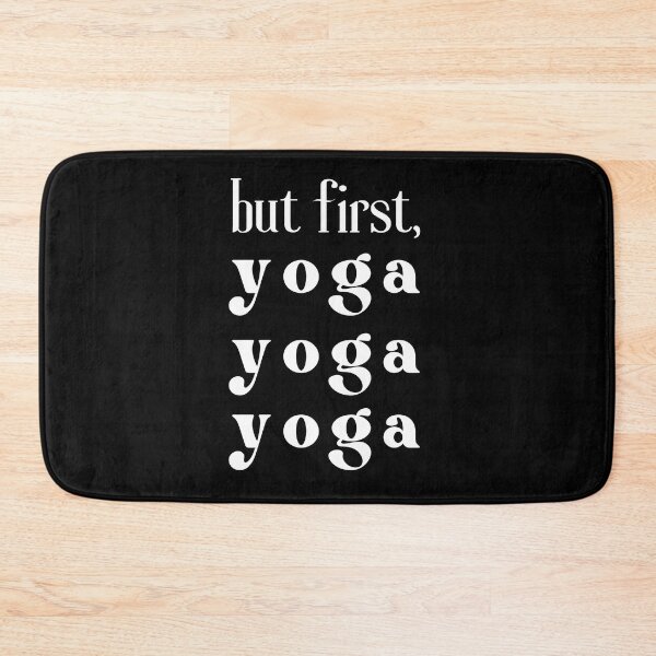 Item preview, okay but first yoga cartoon, yoga tank, yoga tank top, yoga muscle tank designed and sold by Trucker10.