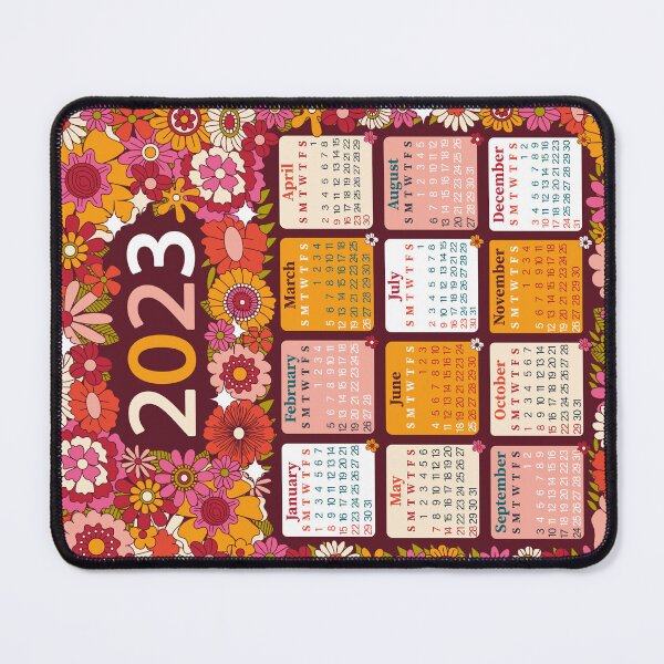 Item preview, Floral 2023 Calendar Wall Hanging designed and sold by sarakaquabubble.