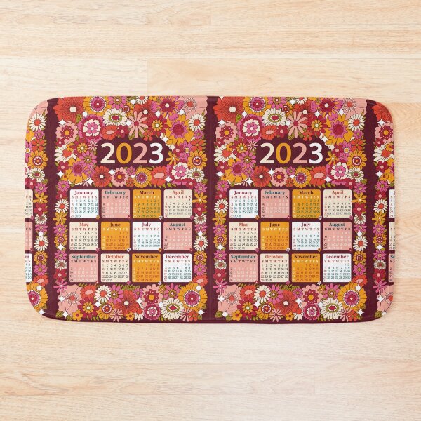 Item preview, Floral 2023 Calendar Wall Hanging designed and sold by sarakaquabubble.