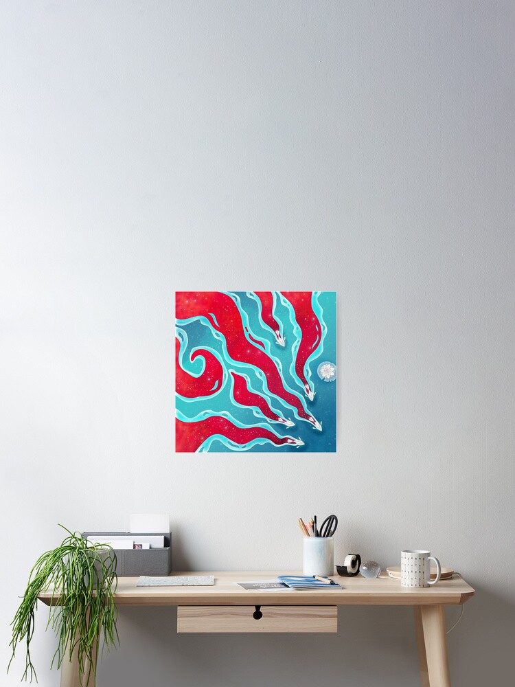 Thumbnail 2 of 3, Poster, Fishies designed and sold by -DearTreehouse-.