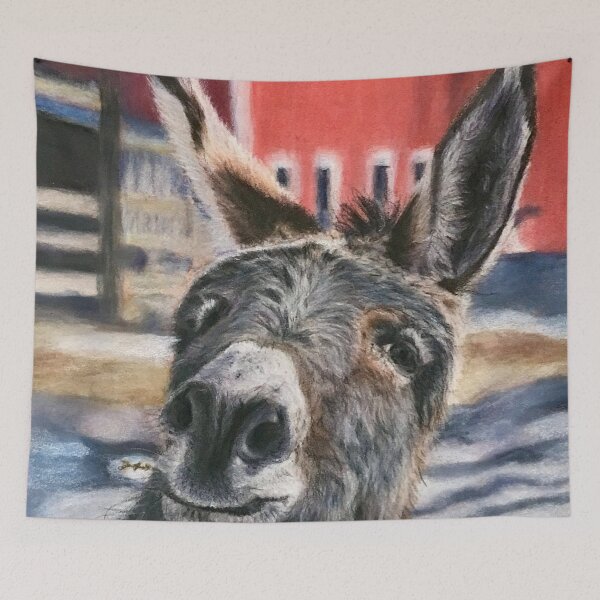Item preview, A cute and curious donkey at the farm designed and sold by NathBros.