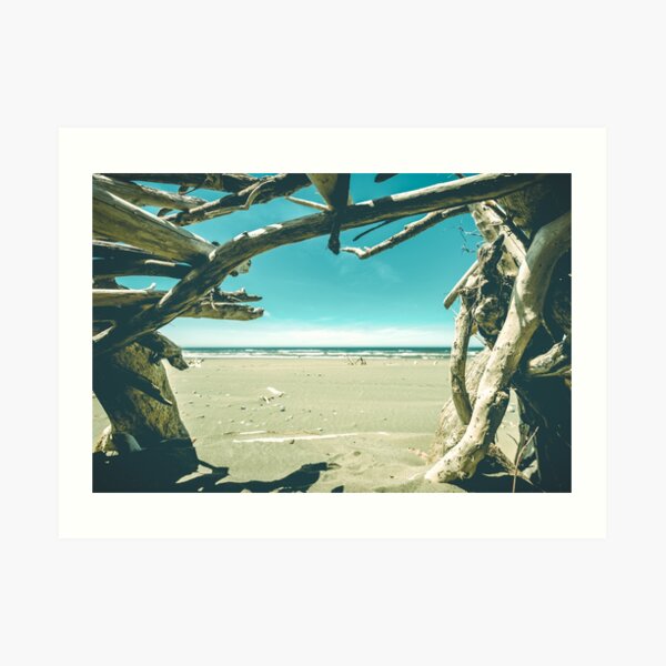 Beach Hut - Summer Time Blue Art Print