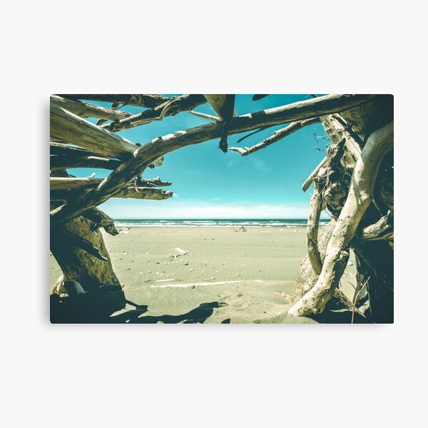 Beach Hut - Summer Time Blue Canvas Print