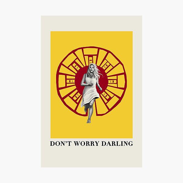 Item preview, red and yellow alice don’t worry darling poster designed and sold by sensationvl.