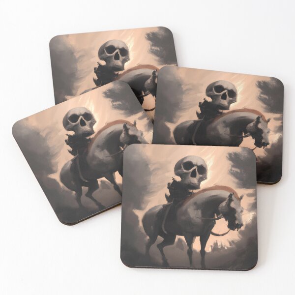 Item preview, halloween skull riding a horse designed and sold by mehdi fergal.