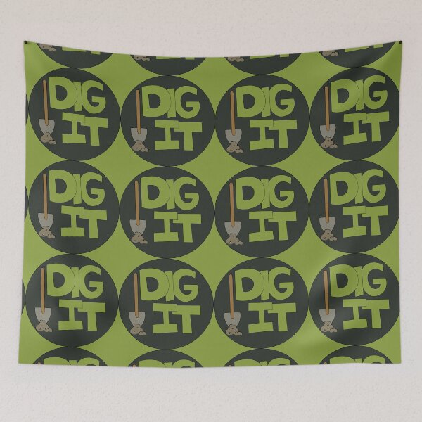 Item preview, Dig it Illustrated Funny Gardener Dirt Lover Badge designed and sold by AngelDawnDesign.