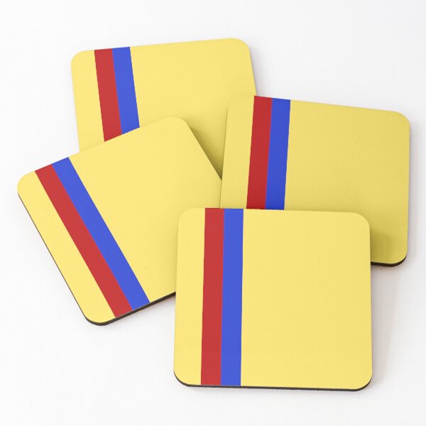 Item preview, Barcelona Yellow, Red and Blue Bar Stripe Away 1984 - 89 designed and sold by Sporting Colour.