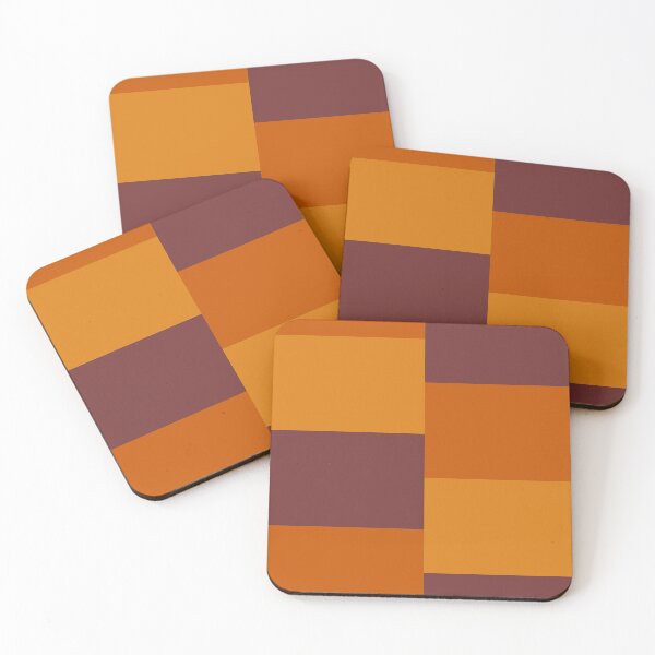 Item preview, Orange color block rectangles pattern designed and sold by 247vibes.