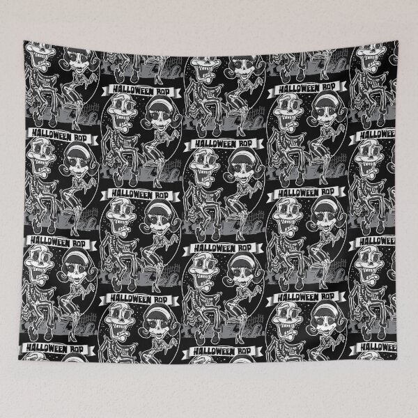 Item preview, Skeletons dancing in the cemetery at the Halloween Bop designed and sold by eShirtLabs.