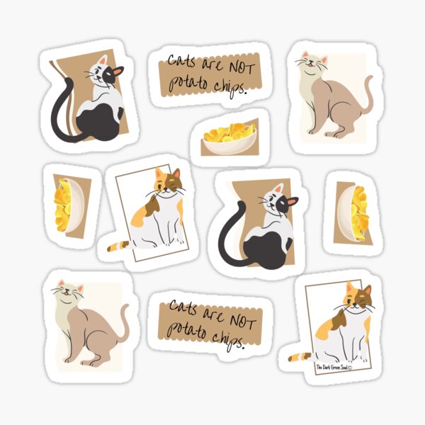 Green Potato Chip Stickers For Sale Redbubble