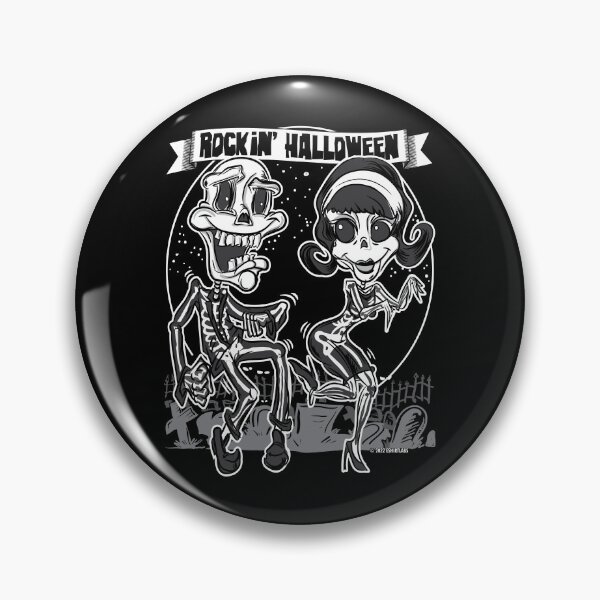 Item preview, Skeletons dancing in the cemetery and having a Rockin' Halloween designed and sold by eShirtLabs.