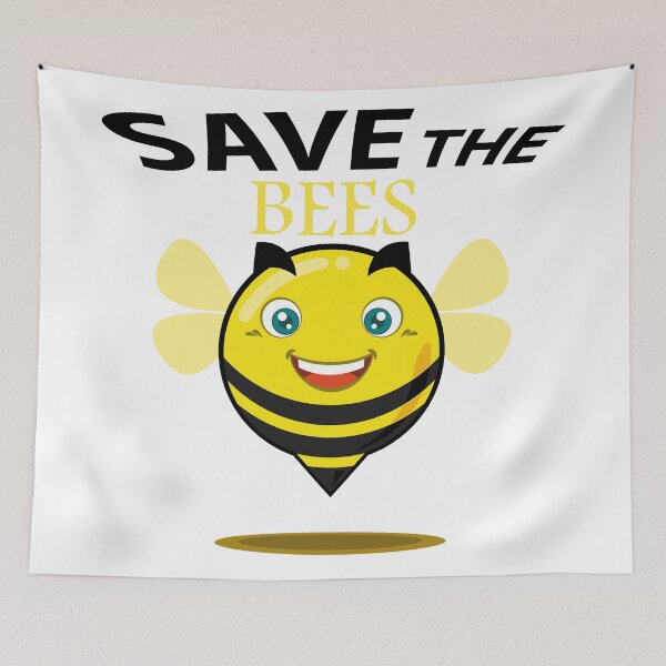 Item preview, Save the bees shits, save the bees phone cases, save the bees hats, save the bees shower curtain, save the bees backpack  designed and sold by Poussyarts.