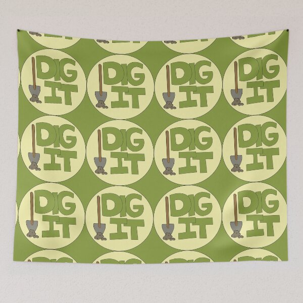 Item preview, Dig it Illustrated Funny Gardener Dirt Lover Badge designed and sold by AngelDawnDesign.
