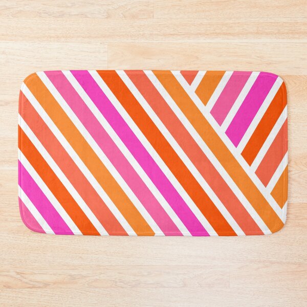 Item preview, Bright Hot Pink and Orange Stripes #1 designed and sold by Deutschic.