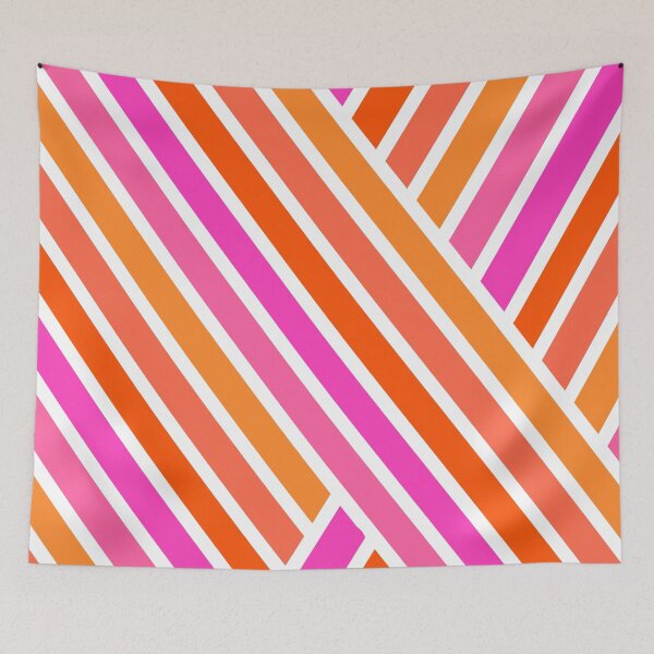 Item preview, Bright Hot Pink and Orange Stripes #1 designed and sold by Deutschic.
