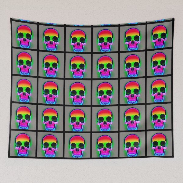 Item preview, Fluorescent Colored Skull 3 designed and sold by Riccivela.