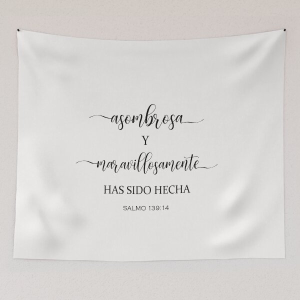 Item preview, Asombrosa y maravillosamente has sido hecha, Spanish Bible Verse designed and sold by Aryam Quotes.