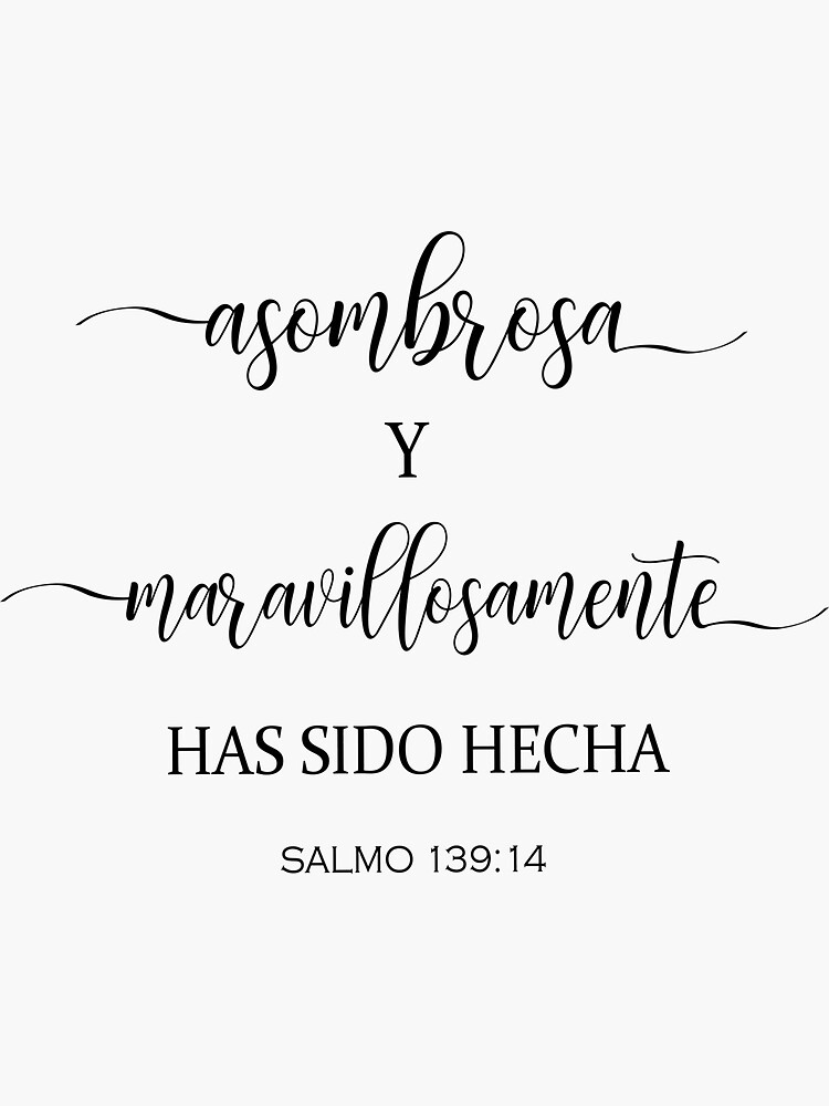 Salmo 23, Spanish Bible Verse Sticker for Sale by Aryam Quotes
