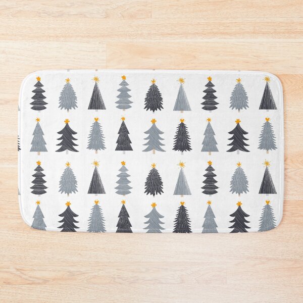 Item preview, Black and white Christmas tree pattern - Little Winter tree designed and sold by Dominiquevari.