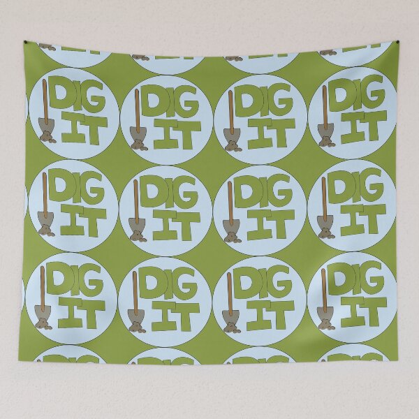 Item preview, Dig it Illustrated Funny Gardener Dirt Lover Badge designed and sold by AngelDawnDesign.