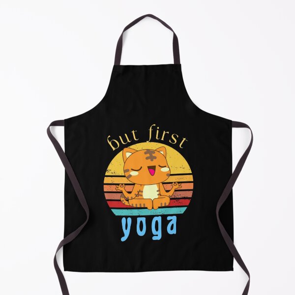 Item preview, okay but first yoga cartoon, yoga tank, yoga tank top, yoga muscle tank designed and sold by Trucker10.