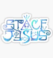 Space Jesus logo Sticker
