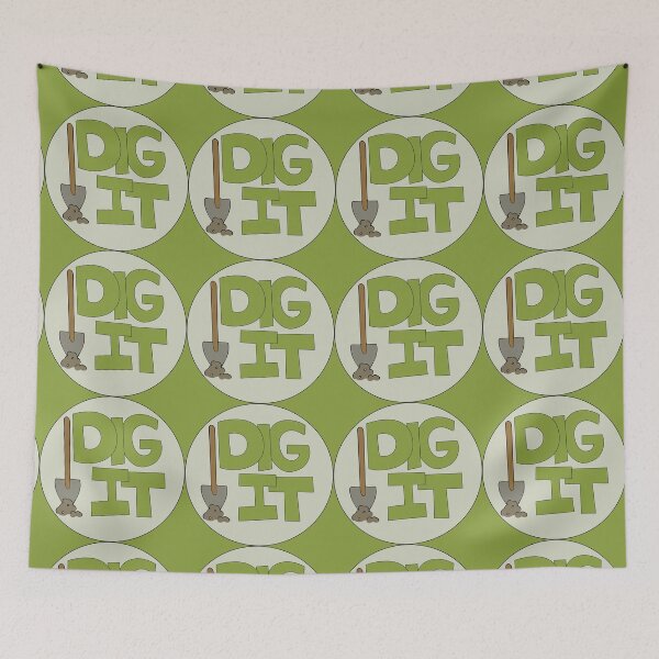 Item preview, Dig it Illustrated Funny Gardener Dirt Lover Badge designed and sold by AngelDawnDesign.