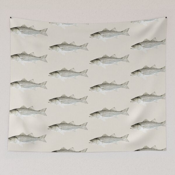 Item preview, Striped Bass Fish Watercolor designed and sold by jjomally1.