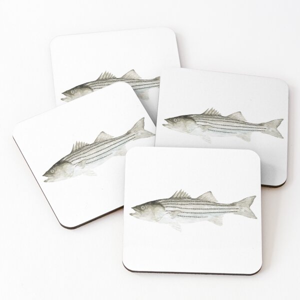 Item preview, Striped Bass Fish Watercolor designed and sold by jjomally1.