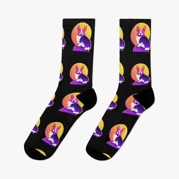 Item preview, Sunset Corgi Halloween Retro Colorful designed and sold by betternotes.