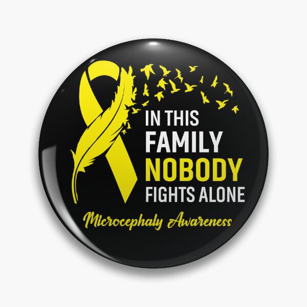 Item preview, In This Family Nobody Fights Alone Microcephaly Awareness Feather Ribbon designed and sold by frechettee.