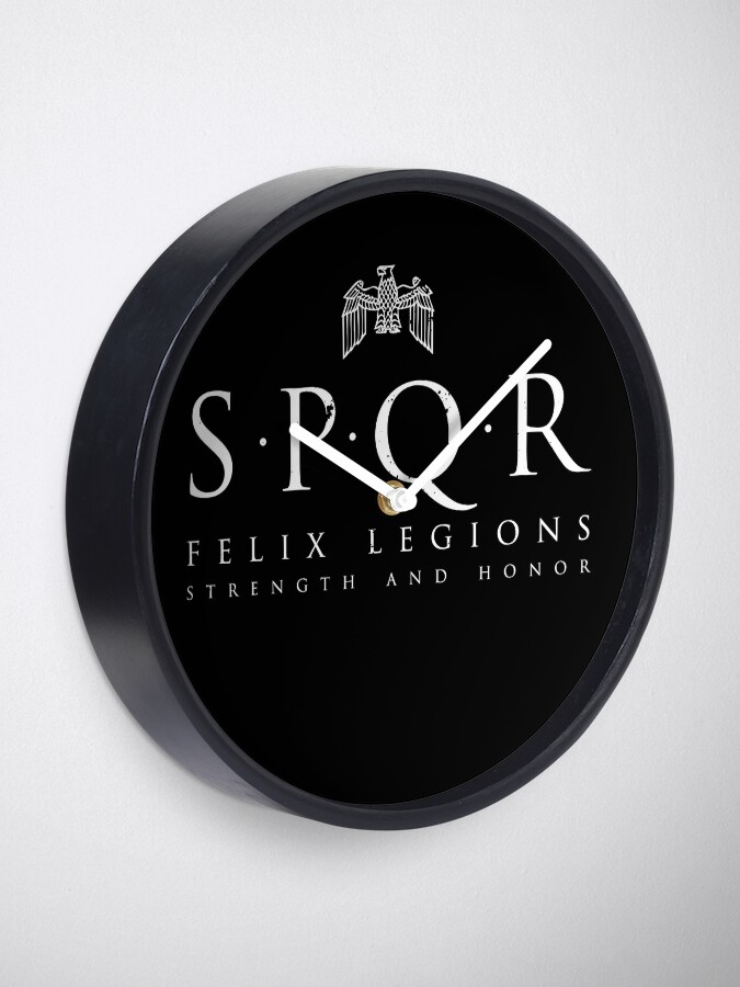 Alternate view of SPQR - Roman Empire Army Clock
