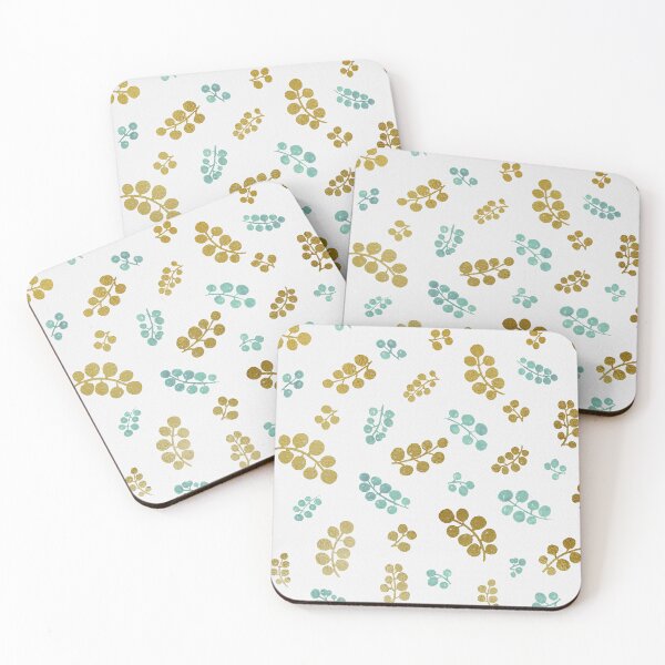 Item preview, Gold and Teal Berries with Mottled Effect  designed and sold by AnkasArtz.