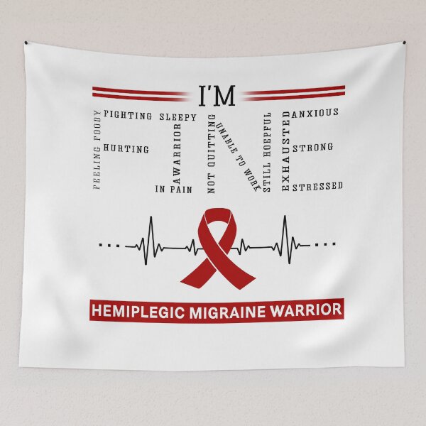 Item preview, I'm Fine Hemiplegic Migraine Warrior Support Hemiplegic Migraine Awareness Gifts designed and sold by rechardtee.