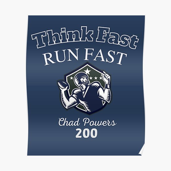 Saquon Barkley Think Fast Run Fast Chad Powers T- Shirt - Trends Bedding