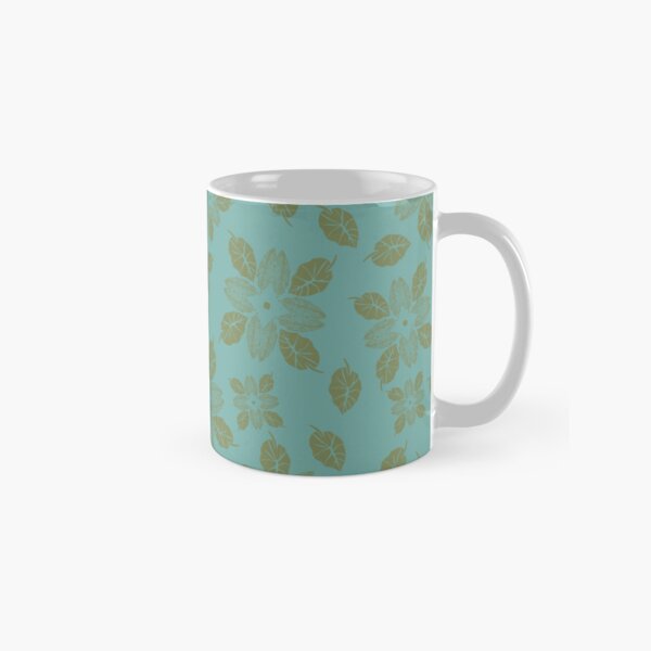 LEAVES AS FLOWERS tropical leaves in a flower formation for a modern yet nostalgic look Classic Mug